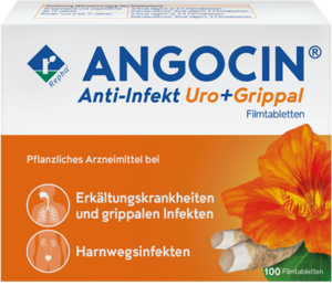 ANGOCIN® Anti-Infekt Uro+Grippal Angocin ist ein pflanzliches Arzneimittel aus Kapuzinerkresse und Meerrettich. Es wird bei Blasenentzündungen und Erkältungen eingesetzt.